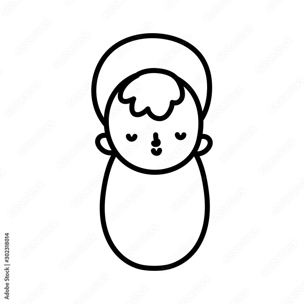 baby jesus manger nativity, merry christmas thick line baby jesus manger nativity, merry christmas thick line