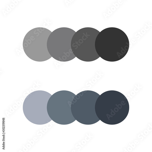 Gray color palette vector illustration