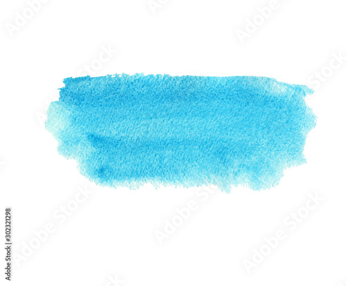 Blue abstract strip of watercolor background