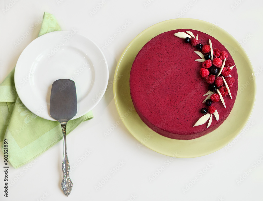 Blackcurrant, raspberry and blueberry mousse cake Blackcurrant, raspberry and blueberry mousse cake