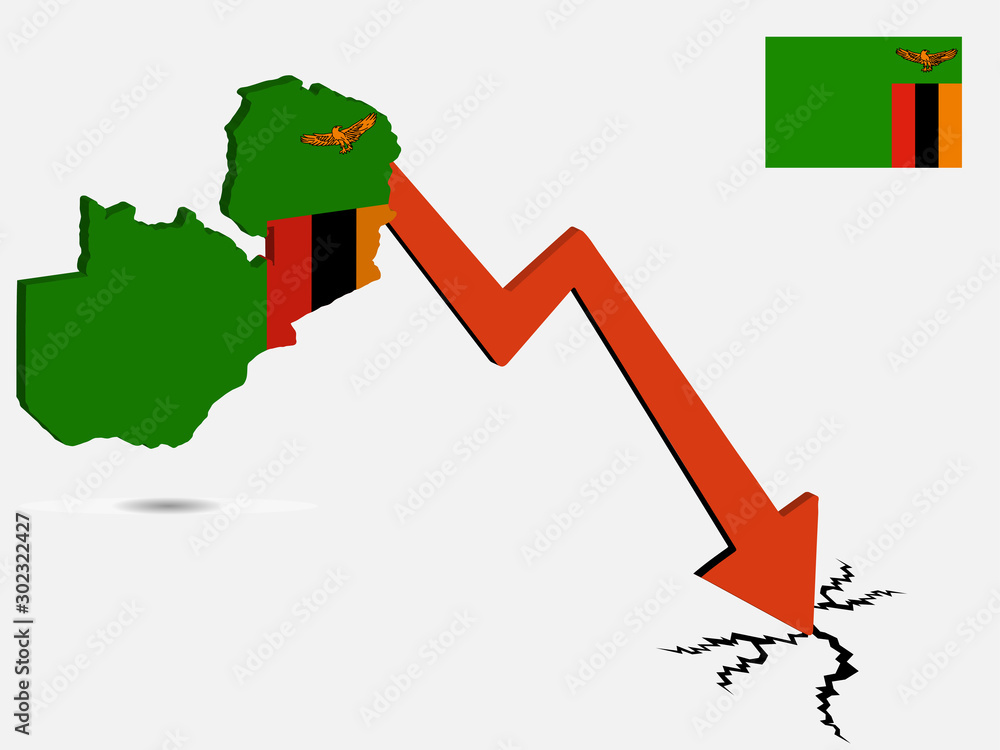 Indonesia republic economic crisis concept Vector illustration Indonesia republic economic crisis concept Vector illustration