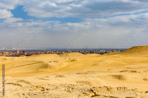 View on Cairo city from the Giza plateau