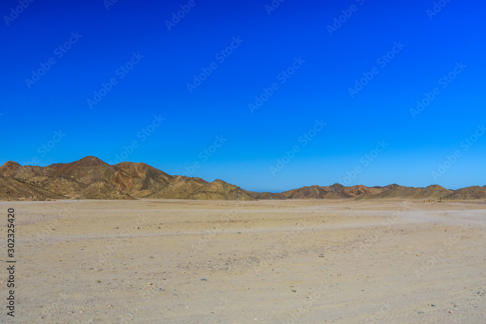 Mountains in arabian desert not far from the Hurghada city, Egypt