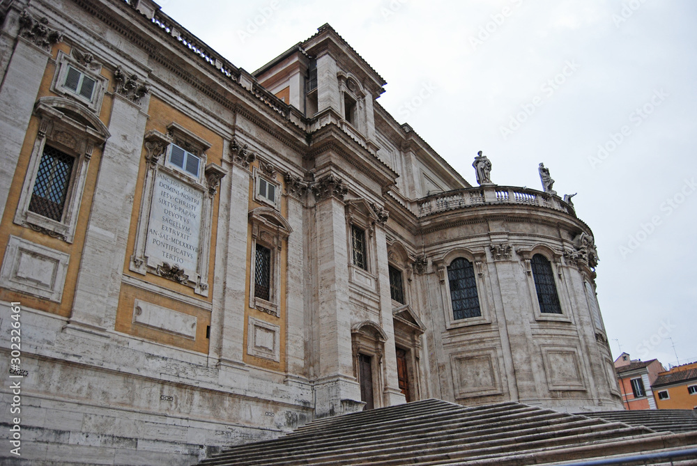 A view of Santa Maria Maggiore church, in piazza dell'Esquilino, Rome