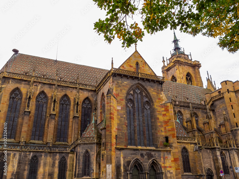 St. Martin's Church in Colmar, Haut-Rhin Department, Grand Est Region of North-Eastern France