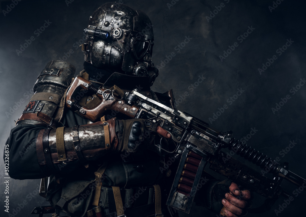 Amazing well made costume for Halloween of dark apocalypse warrior. Amazing well made costume for Halloween of dark apocalypse warrior.