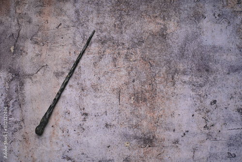 Quadro su tela magic wand on gray background. Copy space for text