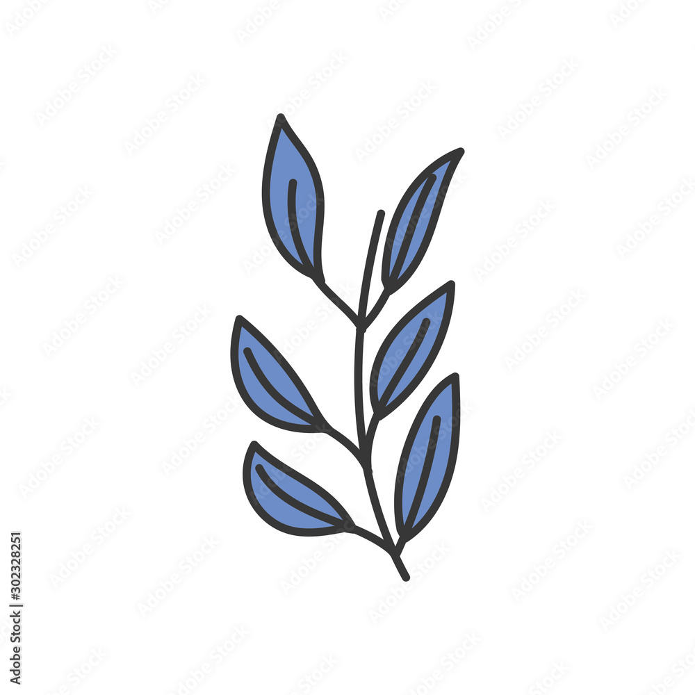 decorative nature foliage leaves branch icon decorative nature foliage leaves branch icon
