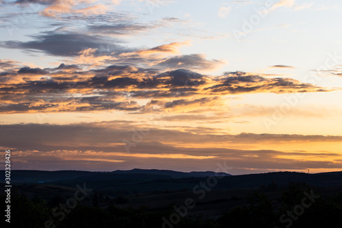 Morning colorful sky over landscape © Pavel Rezac