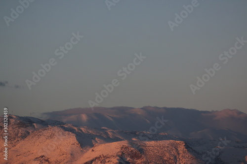 Hiking  climbing and trekking adventures in the majestic winter landscape of Crete