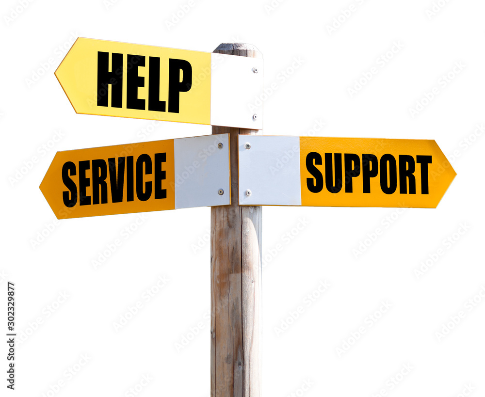 Help / Service / Support Direction Sign
