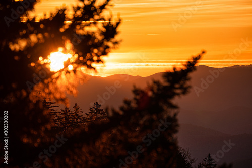Great Smoky Mountain Park sunset