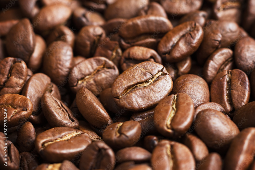 Fototapeta premium Detail of quality roasted coffee beans
