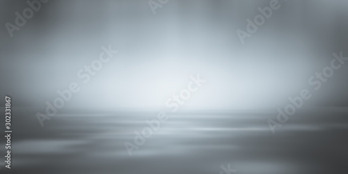 Obraz na płótnie soft gray studio room background, grey floor backdrop with spotlight.