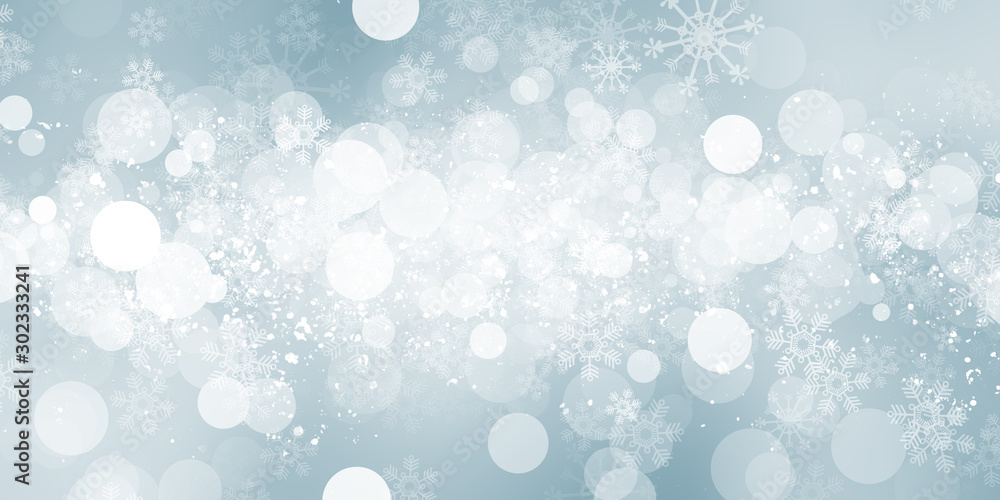white bokeh blur background / Circle light on blue background / abstract light background white bokeh blur background / Circle light on blue background / abstract light background