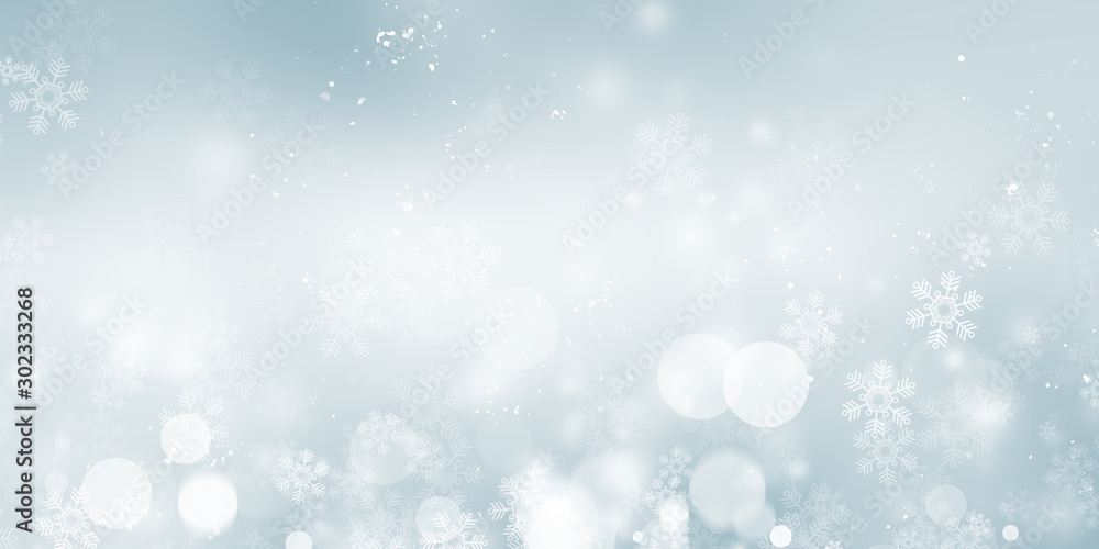 white bokeh blur background / Circle light on blue background / abstract light background white bokeh blur background / Circle light on blue background / abstract light background