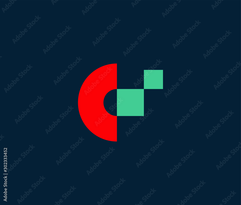 Abstract Circle tech Logo Icon Premium Minimal emblem design template Abstract Circle tech Logo Icon Premium Minimal emblem design template