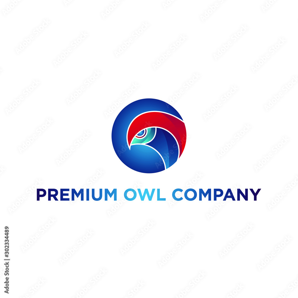 Owl Outline or Badge Premium Logo Design