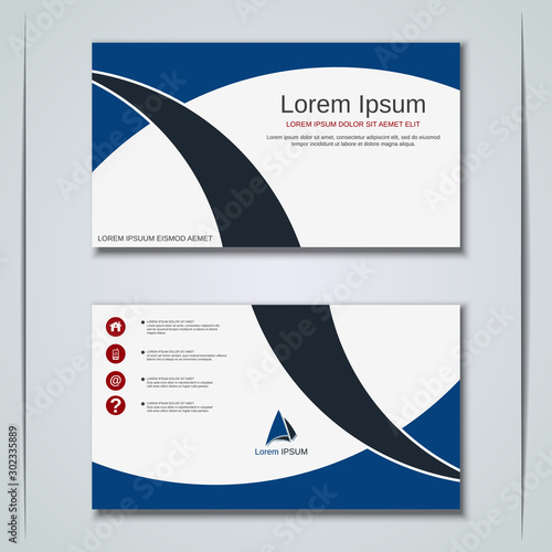 Modern business visiting card vector design template