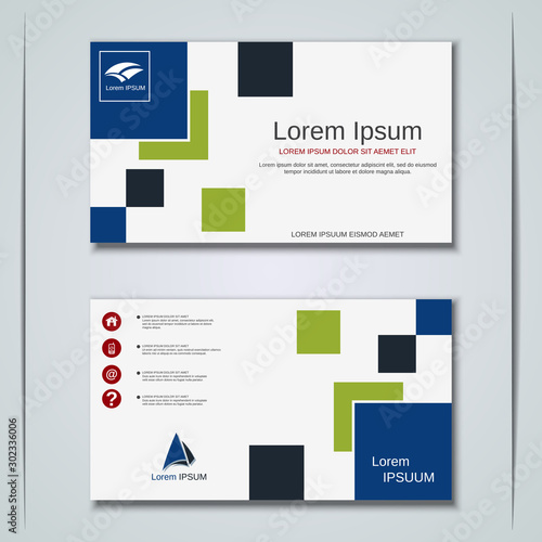 Modern business visiting card vector design template