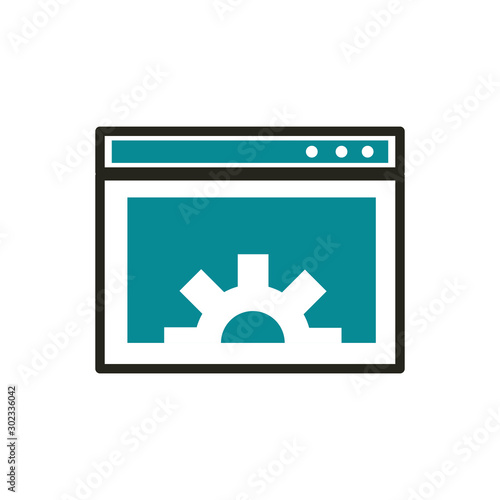 homepage settings web development icon line and fill