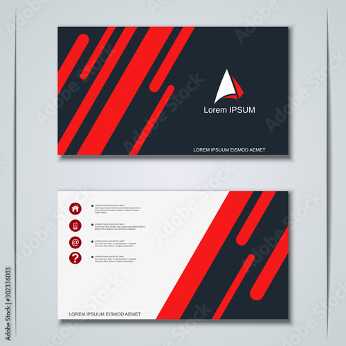 Modern business visiting card vector design template