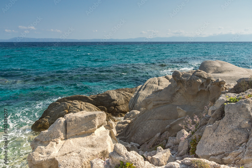 Orange Beach Kavourotripes at Sithonia peninsula, Greece