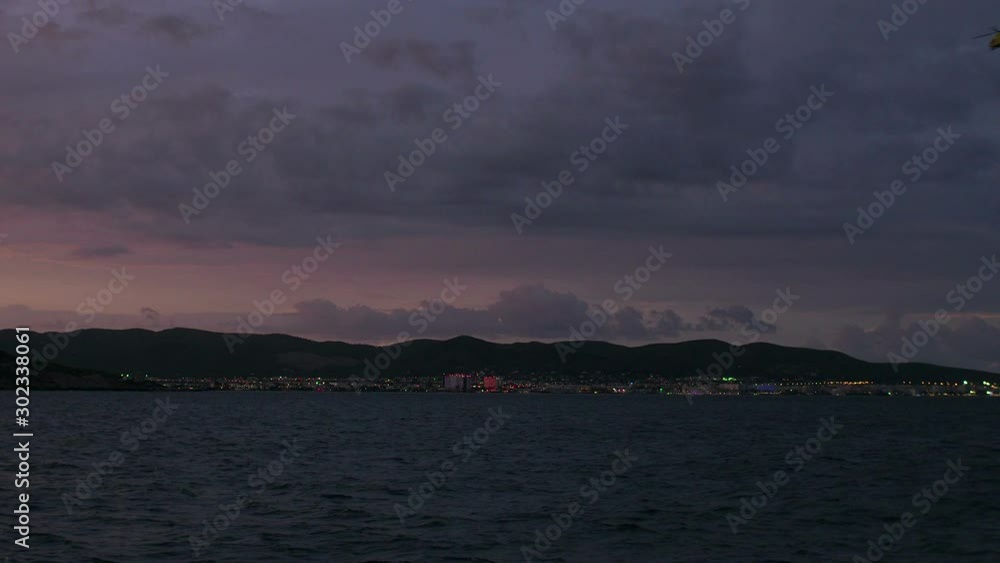 Sailing around Eivissa City at Sunset, Ibiza, Spain Sailing around Eivissa City at Sunset, Ibiza, Spain
