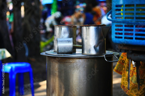 Traditional coffee boiler in Thailand