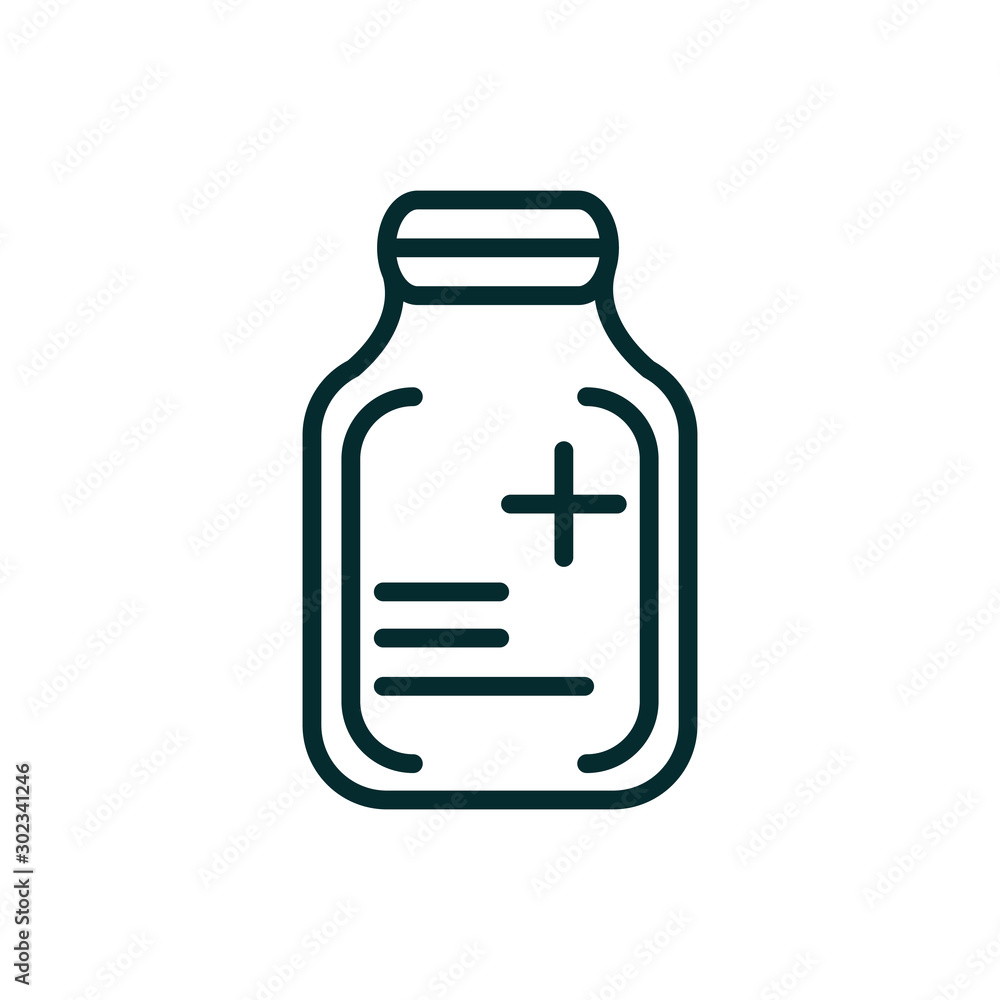 pharmacy bottle medicine equipment medical icon line pharmacy bottle medicine equipment medical icon line