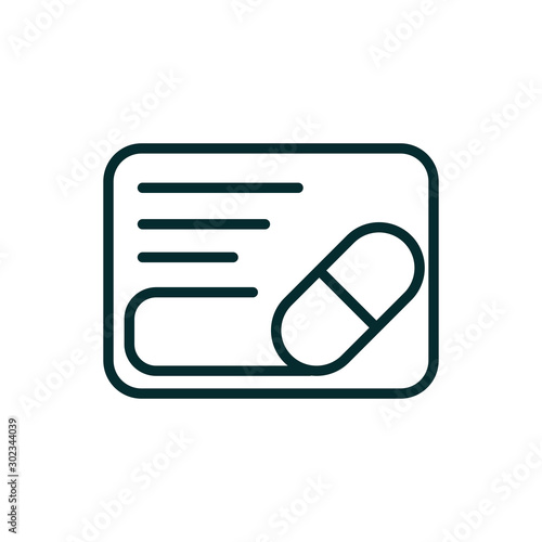 medical prescription icon line style