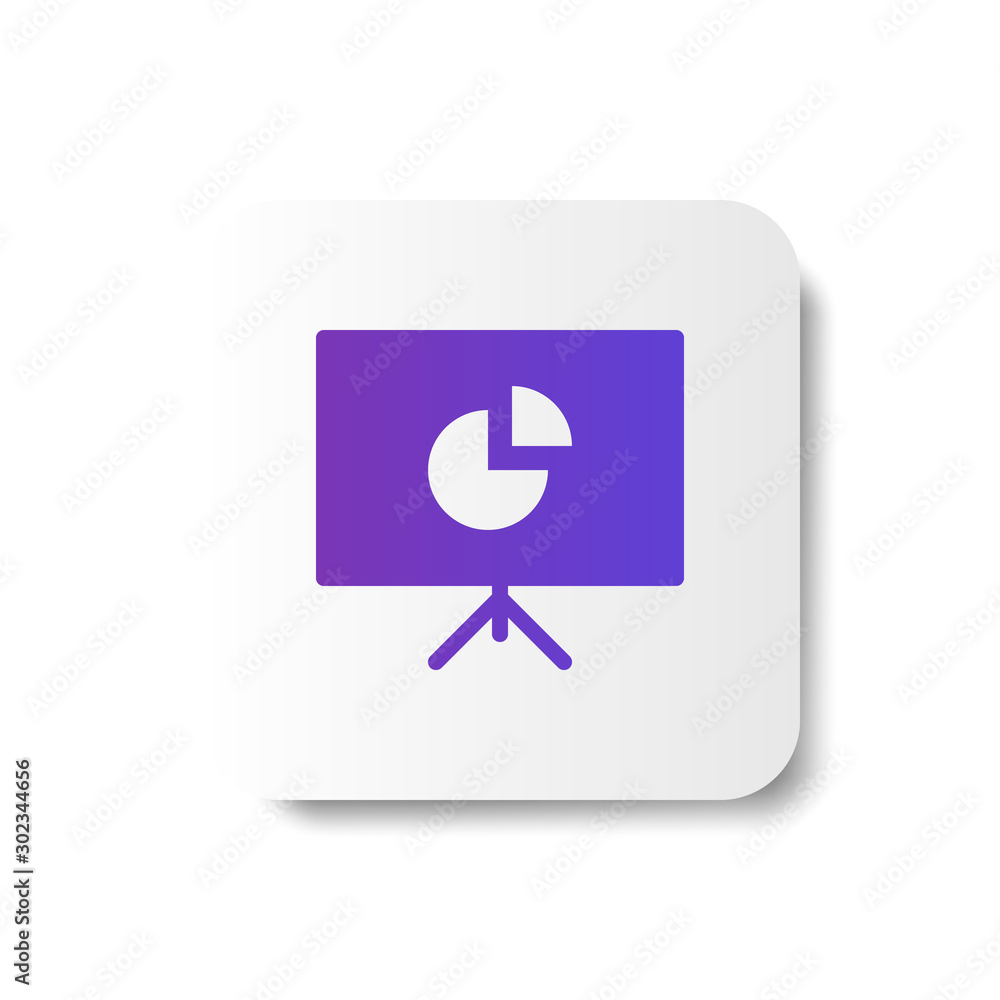 pie chart presentation icon in smooth gradient color pie chart presentation icon in smooth gradient color