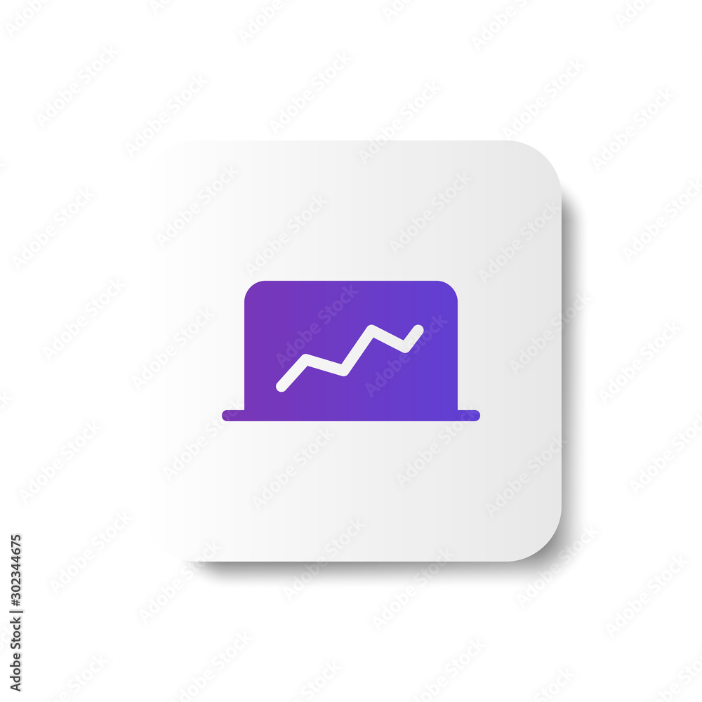 online trader graph icon in smooth gradient color online trader graph icon in smooth gradient color