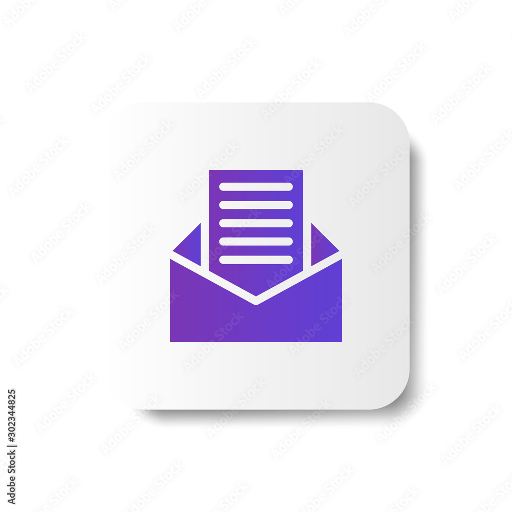 email icon in smooth gradient color email icon in smooth gradient color