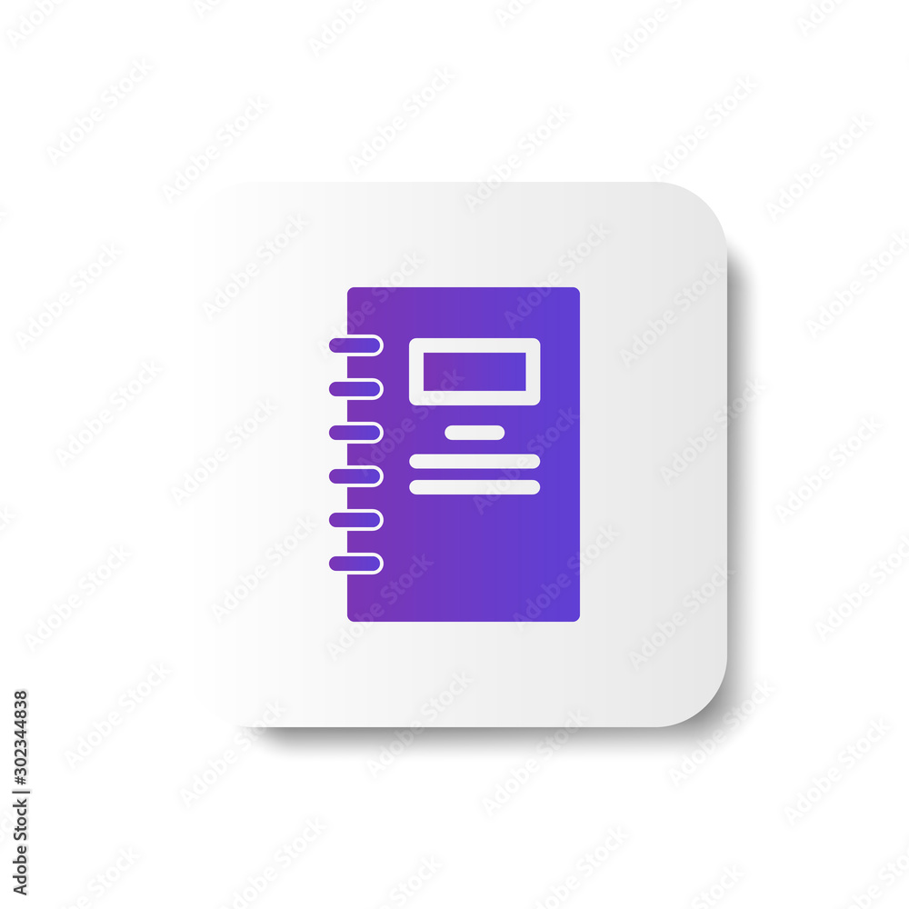 book icon in smooth gradient color book icon in smooth gradient color