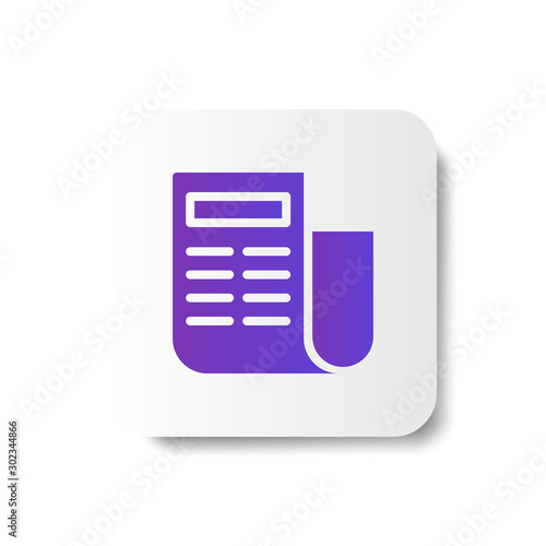 long file document icon in smooth gradient color