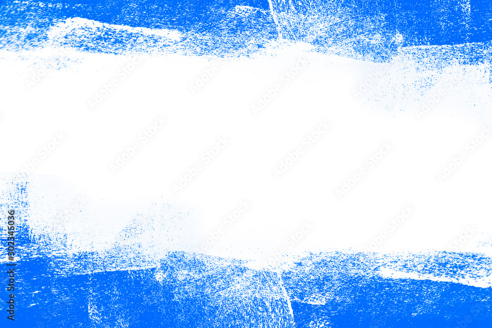 Obraz blue and white hand paint background texture with grunge brush strokes