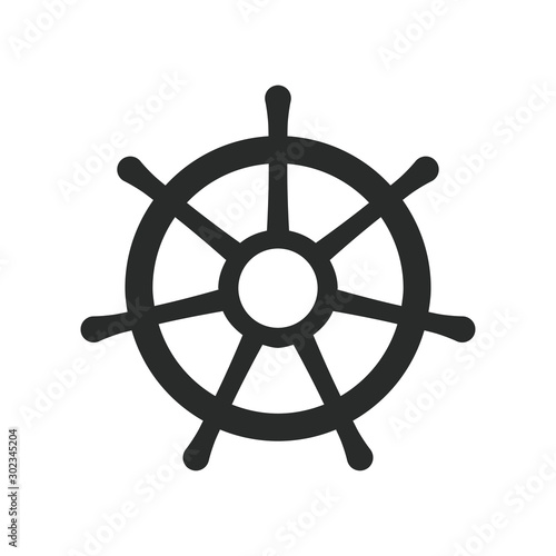 ship steering wheel icon vector template
