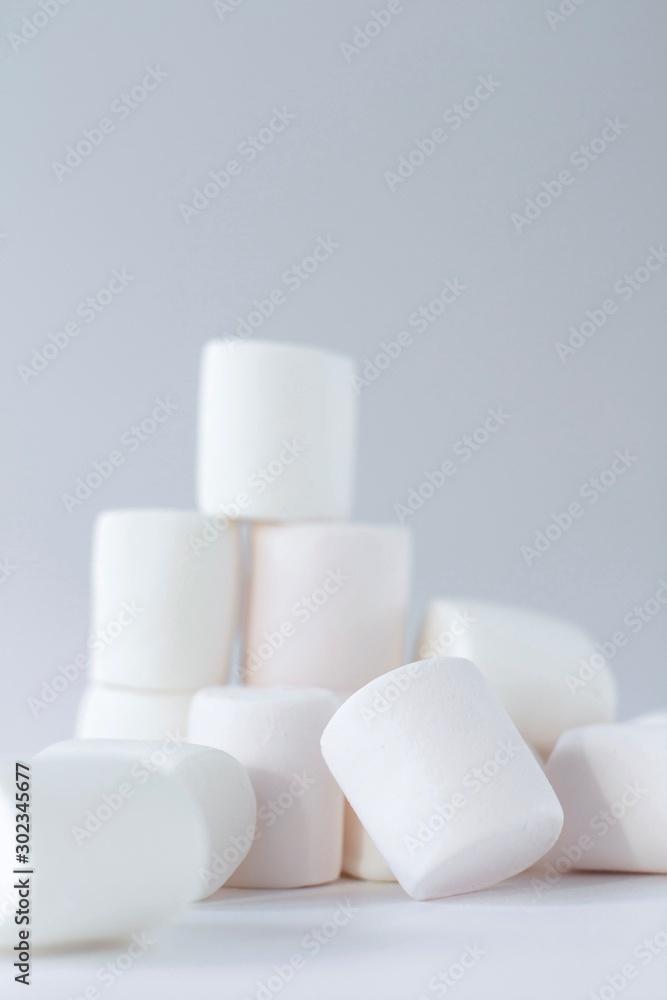 white marshmallows on white background white marshmallows on white background