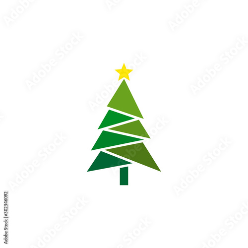 Christmas trees icon isolated on white background. Vector illustration. EPS10