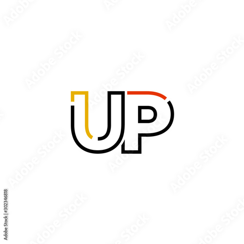 Letter UP logo icon design template elements