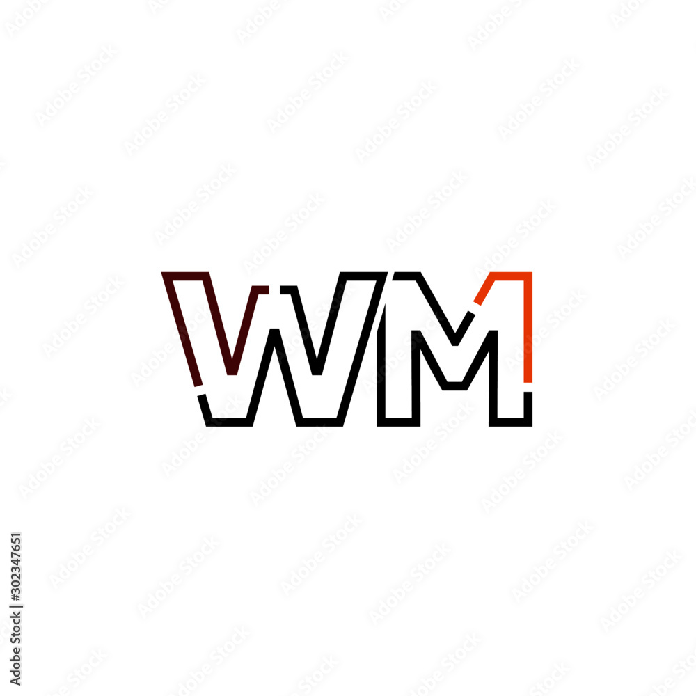 Letter WM logo icon design template elements Letter WM logo icon design template elements