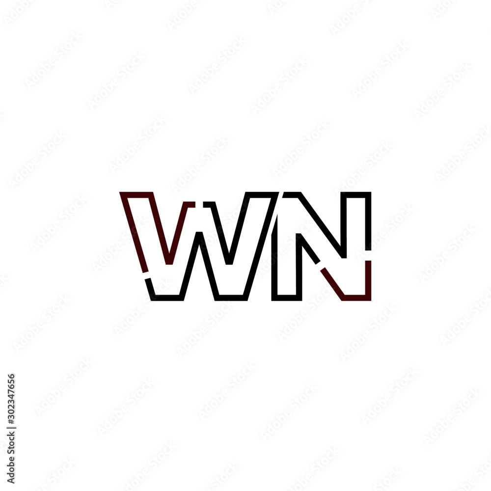 Letter WN logo icon design template elements Letter WN logo icon design template elements