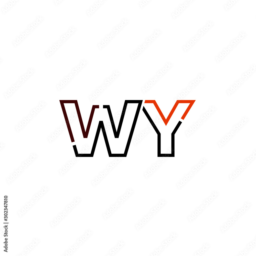 Letter WY logo icon design template elements Letter WY logo icon design template elements