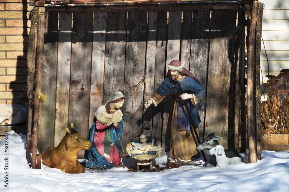 Fototapeta premium Rustic Nativity Scene