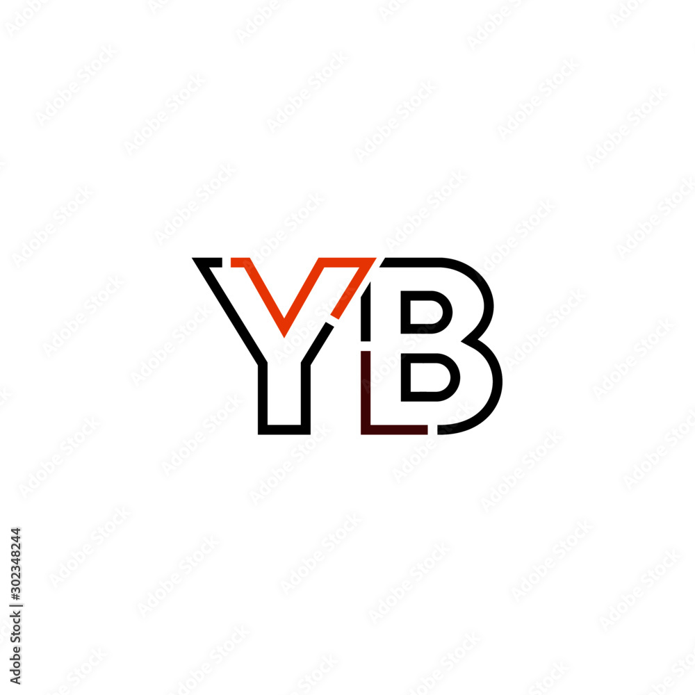 Letter YB logo icon design template elements Letter YB logo icon design template elements