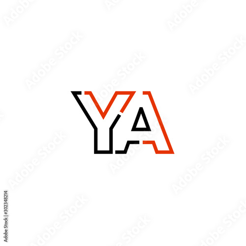 Letter YA logo icon design template elements