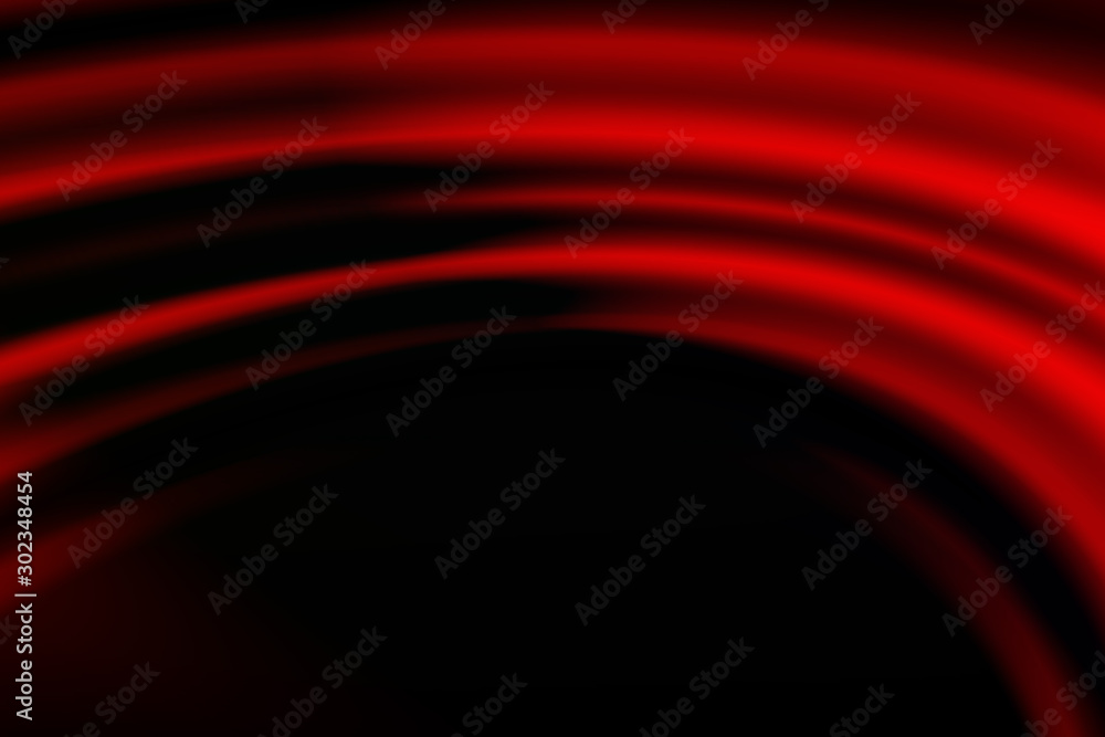 fresh hot red color curve line glowing light in the dark black silk pattern and cool background texture have space Abstract fresh hot red color curve line glowing light in the dark black silk pattern and cool background texture have space Abstract