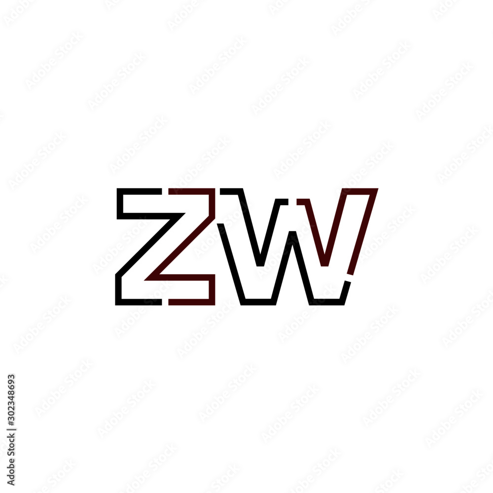 Letter ZW logo icon design template elements Letter ZW logo icon design template elements