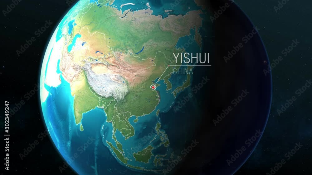 China - Yishui - Zooming from space to earth China - Yishui - Zooming from space to earth